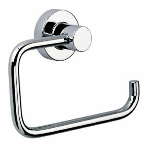 chrome squared hook shaped open toilet roll holder